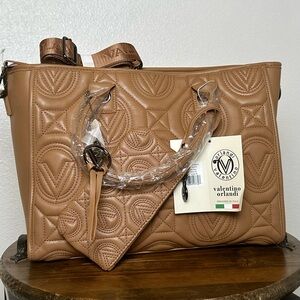 Valentino Orlandi xl Tote Quilted Tan